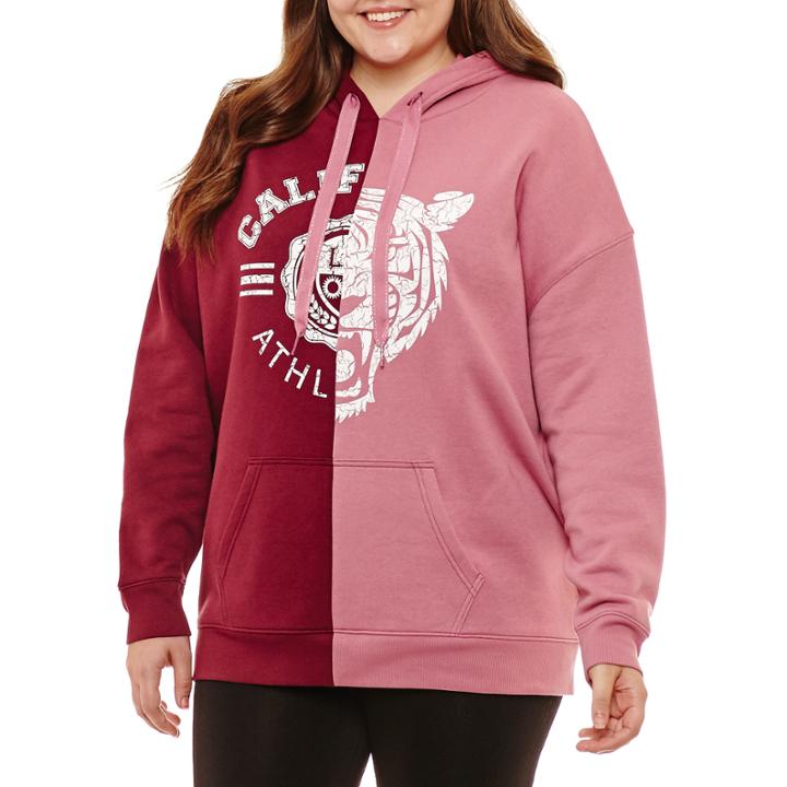 Flirtitude Split Graphic Sweatshirt-juniors Plus