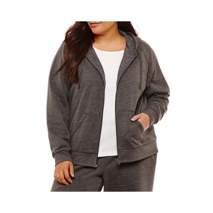 St. John's Bay Active Basic Fleece Hoodie-plus