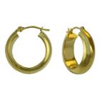 14k Gold Thick Hoop Earrings