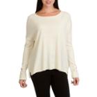 Larry Levine Drop Sleeve Open Crew Sweater
