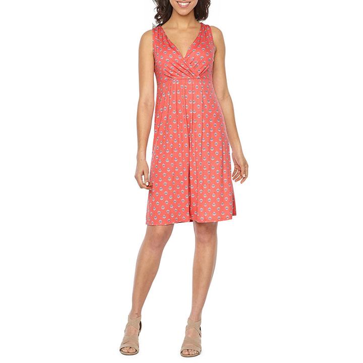 St. John's Bay Sleeveless Medallion A-line Dress