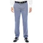 Jf J. Ferrar Blue Pattern Flat-front Suit Pants - Slim Fit