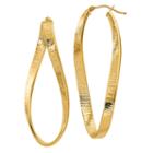 Made In Italy 14k Gold 54mm Oval Hoop Earrings