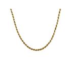 Mens 18k Yellow Gold Over Silver 20 Rope Chain Necklace