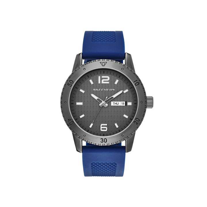 Skechers Mens Blue Silicone Strap Watch