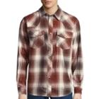 Smith's Workwear Long-sleeve Plaid Western Shirt With Snaps