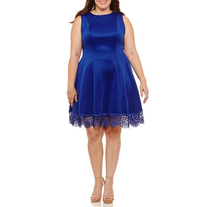 Dr Collection Sleeveless Fit & Flare Dress-plus