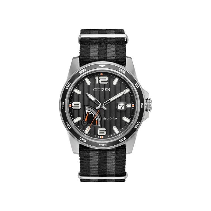 Citizen Mens Black Strap Watch-aw7030-06e