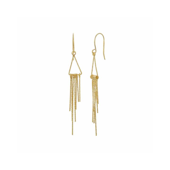 Natasha Gold-tone Mini Fringe Earrings