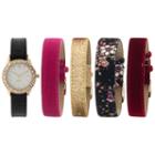 Interchangeable Band Womens Multicolor 5-pc. Watch Boxed Set-jcp2987sst