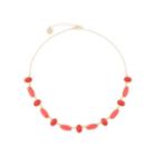 Liz Claiborne 2022 Collar Coral & Gold-tone Necklace