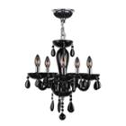 Gatsby Collection 5 Light Mini Chrome Finish And Blown Glass Chandelier