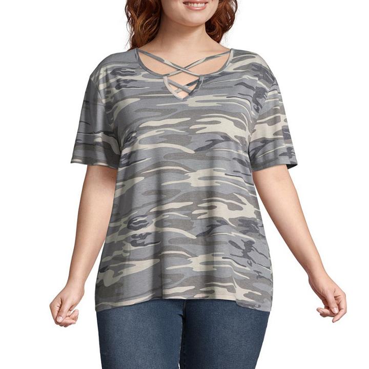 Criss Cross Tee - Juniors Plus