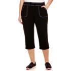 Made For Life Contrast-stitch Knit Capris - Plus
