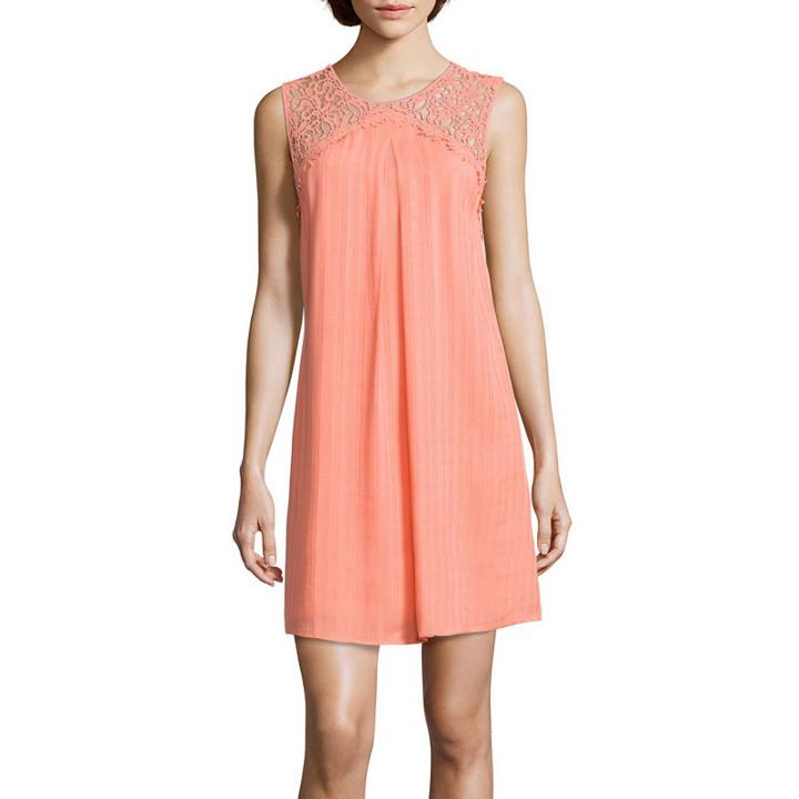 Trixxi Sleeveless Crochet Lace A-line Dress