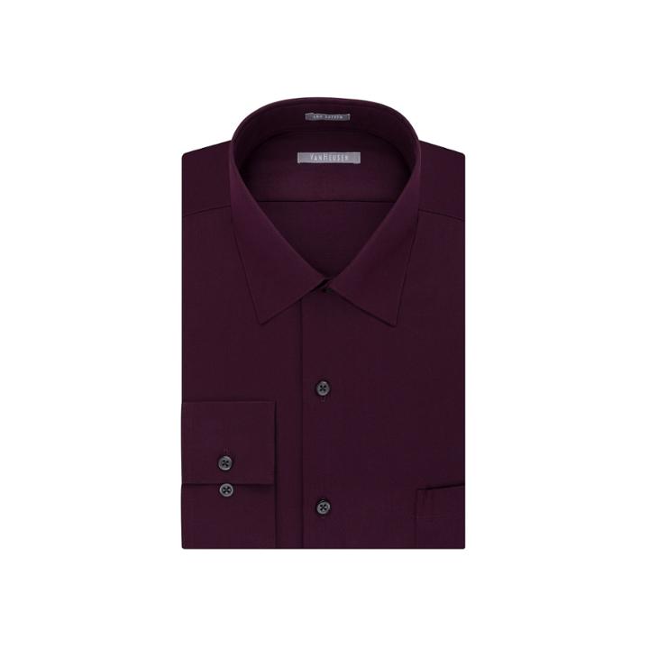 Van Heusen Lux Sateen Long-sleeve No-iron Dress Shirt