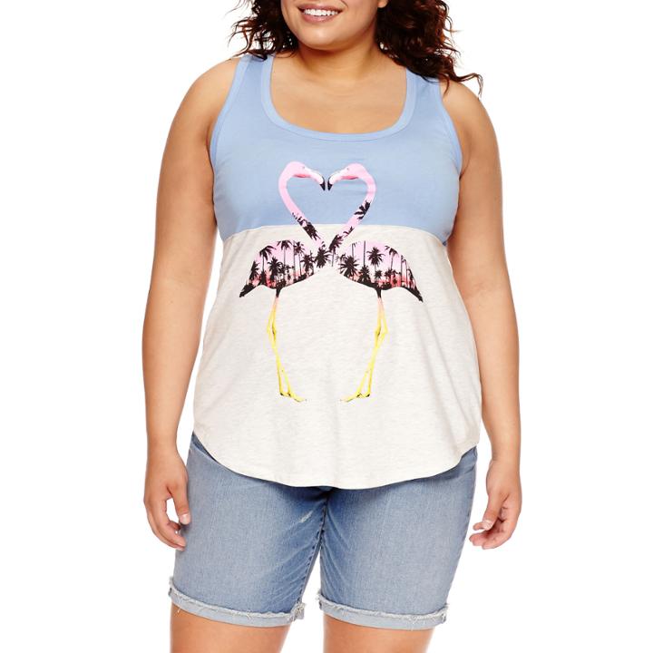 Flamingos Tank Top-juniors Plus