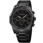 Akribos Xxiv Mens Black Strap Watch-a-940bk
