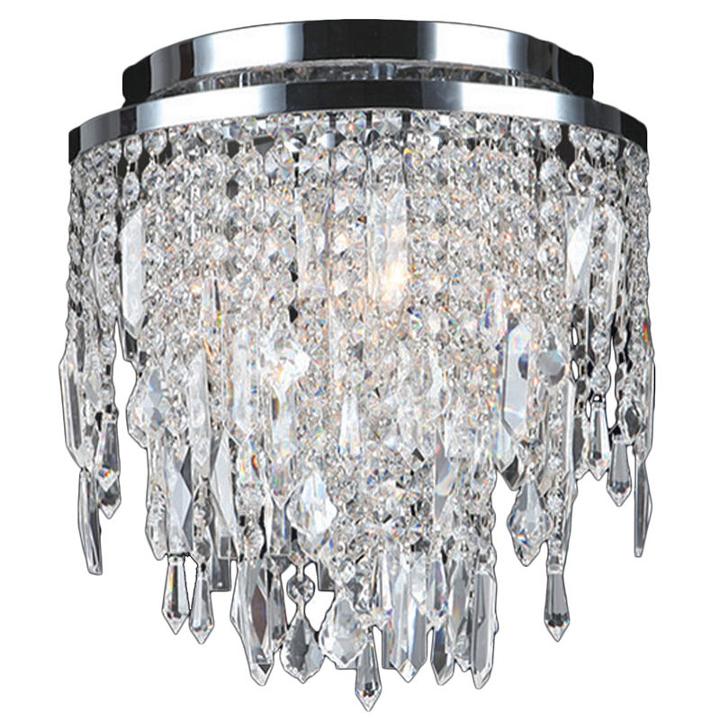 Tempest Collection 4 Light Chrome Finish Crystal Flush Mount Ceiling Light