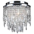 Tempest Collection 4 Light Chrome Finish Crystal Flush Mount Ceiling Light