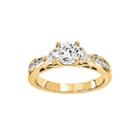 1 1/5 Ct. T.w. Diamond 14k Yellow Gold 3-stone Ring