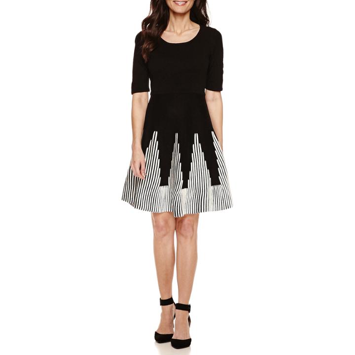 Studio 1 Short Sleeve Sweater Dress-petites