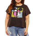Short Sleeve Mickey Mouse Graphic Crop Tee- Juniors Plus