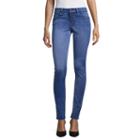 Almost Famous 5btn Exposed High Waist Berry Skinny Jeans-juniors