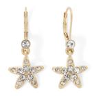 Monet Gold-tone Crystal Double Drop Earrings