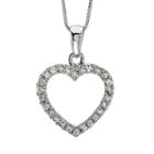 Womens 1/4 Ct. T.w. White Diamond 14k Gold Pendant Necklace