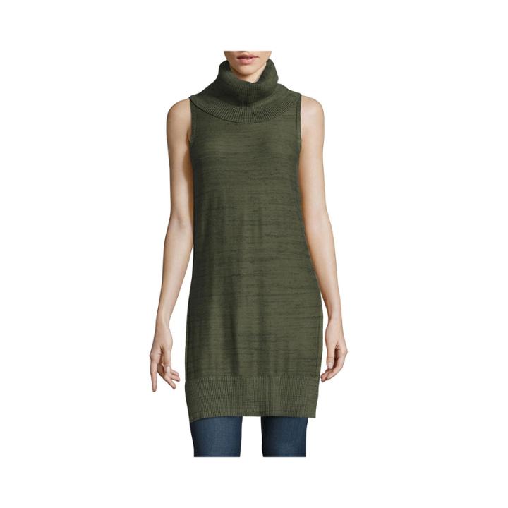 A.n.a Sleeveless Turtleneck Tunic - Tall