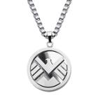 Marvel Agents Of S.h.i.e.l.d. Logo Mens Stainless Steel Pendant Necklace
