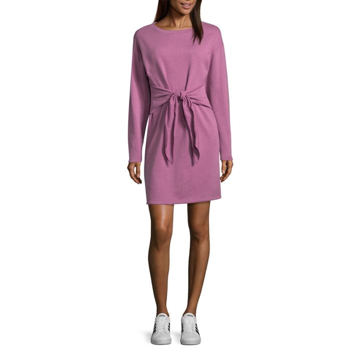 Project Runway Knot Waist Sweatshirt Dress