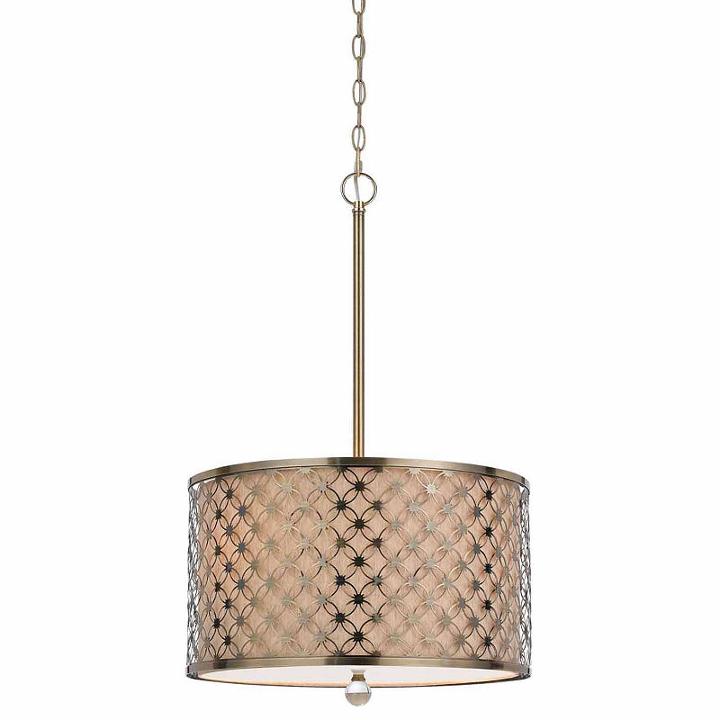 Wooten Heights 26 Inch Tall Metal Pendant In Antique Brass
