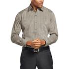 Van Heusen Van Heusen Traveler Long Sleeve Slim Stretch Shirt Long Sleeve Grid Button-front Shirt-slim