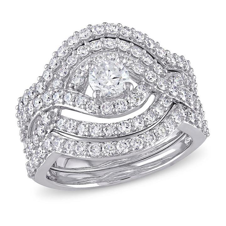 Womens 1 7/8 Ct. T.w. White Diamond 14k Gold Bridal Set