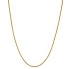 Made In Italy 24k Gold Over Silver Sterling Silver Solid Rope 18 Inch Chain Necklace