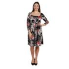 24/7 Comfort Apparel Veronica Velvet Dress - Plus