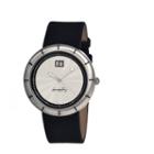 Simplify Mens The 1300 Silver Dial Leather-band Watch With Date Sim1301