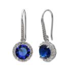 Silver Enchantment&trade; Blue And White Cubic Zirconia Drop Earrings