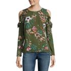 Belle + Sky&trade; Long-sleeve Cold-shoulder Blouse