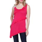 Kaily K. Asymmetrical Hem Tunic With Ruffles