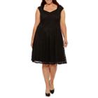 Liz Claiborne Short Sleeve Fit & Flare Dress-plus