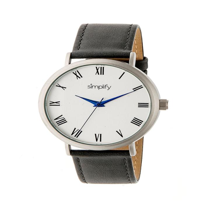 Simplify Unisex Gray Strap Watch-sim2902
