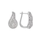 1 Ct. T.w. Diamond 10k White Gold Pear-shaped Earrings