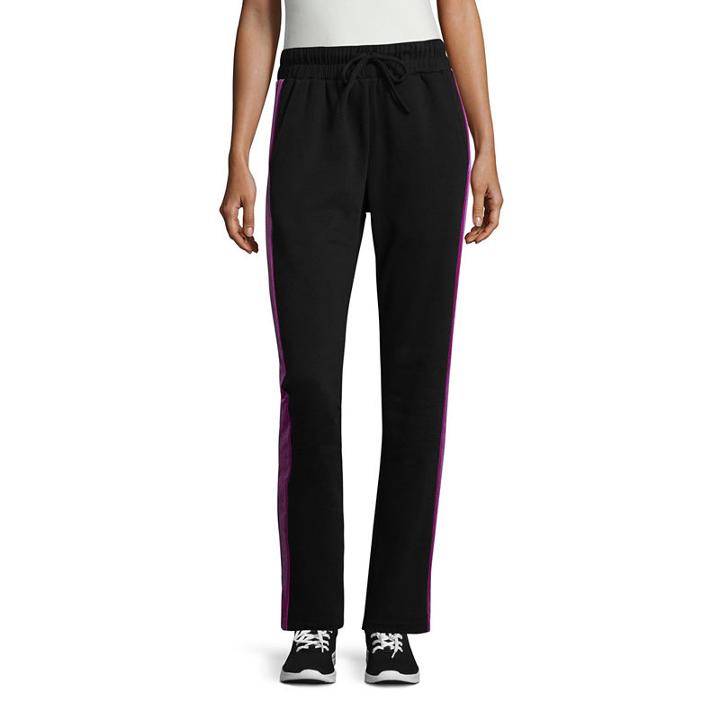 St. John's Bay Active Velour Trim Pant (straight Leg)