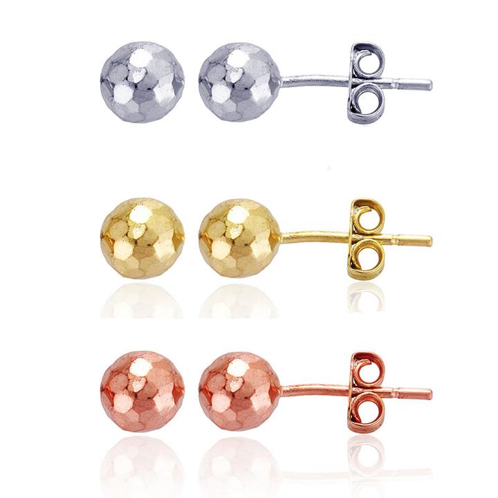 3 Pair 14k Sterling Silver Gold Over Silver Earring Sets