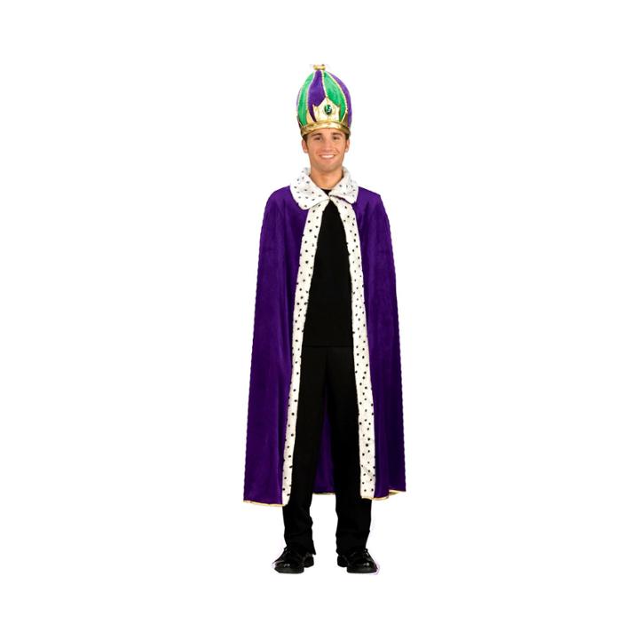 Mardi Gras Robe & Crown Adult Costume