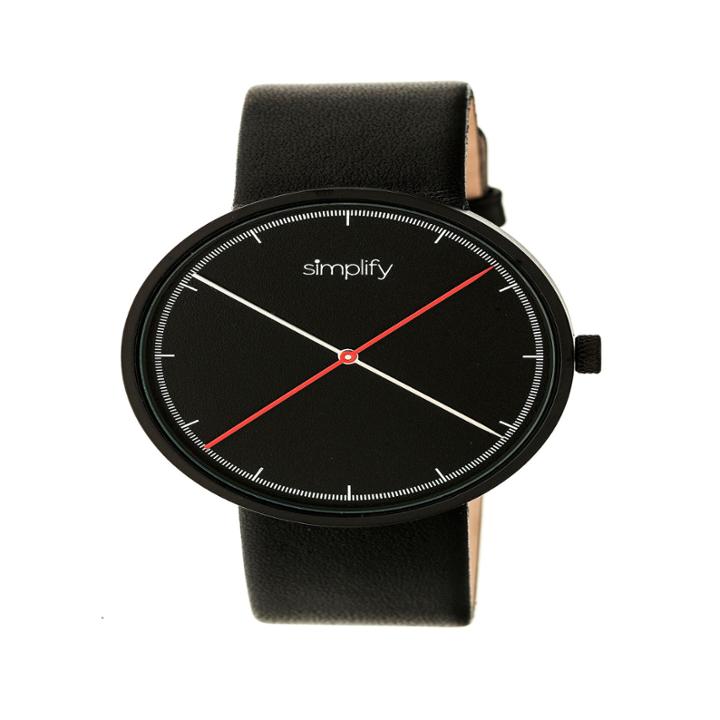Simplify Unisex Black Strap Watch-sim4101