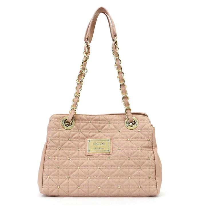 Nicole By Nicole Miller Suzie Quilted Tote With Studs